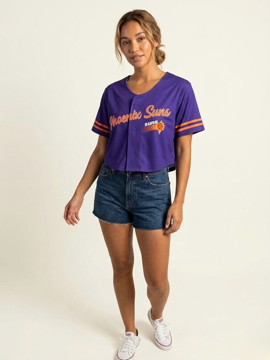 Mitchell & Ness Tops - Mitchell Ness Phoenix Suns Cropped Baseball Jersey Medium Hardwood Classics